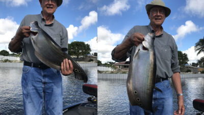 Fishing Lake Ida while Catching Florida Clown Knife Fish